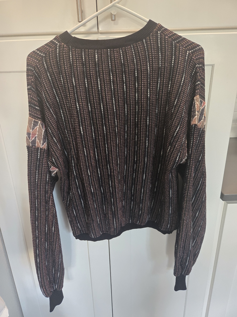 Urban Outfitters cropped knit metallic sweater - Picture 3 of 5